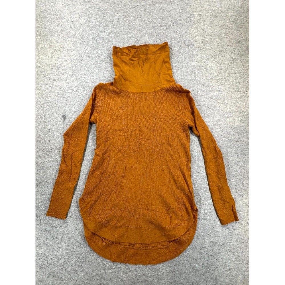Cyrus Turtleneck Sweater Womens Large Mustard Ribbed Pullover C7616050ITJ